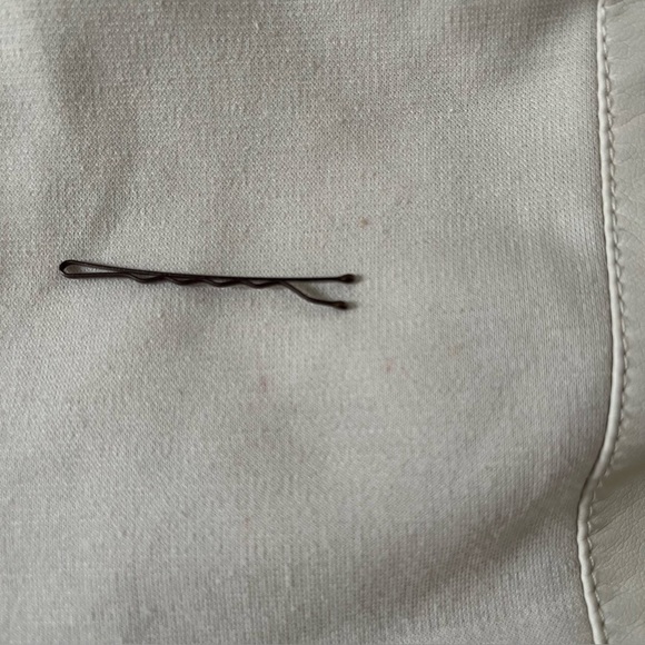 Guess Cream Faux Leather Jacket Moto Feminine Size XL Lightweight Neutral Y2K - Picture 16 of 16